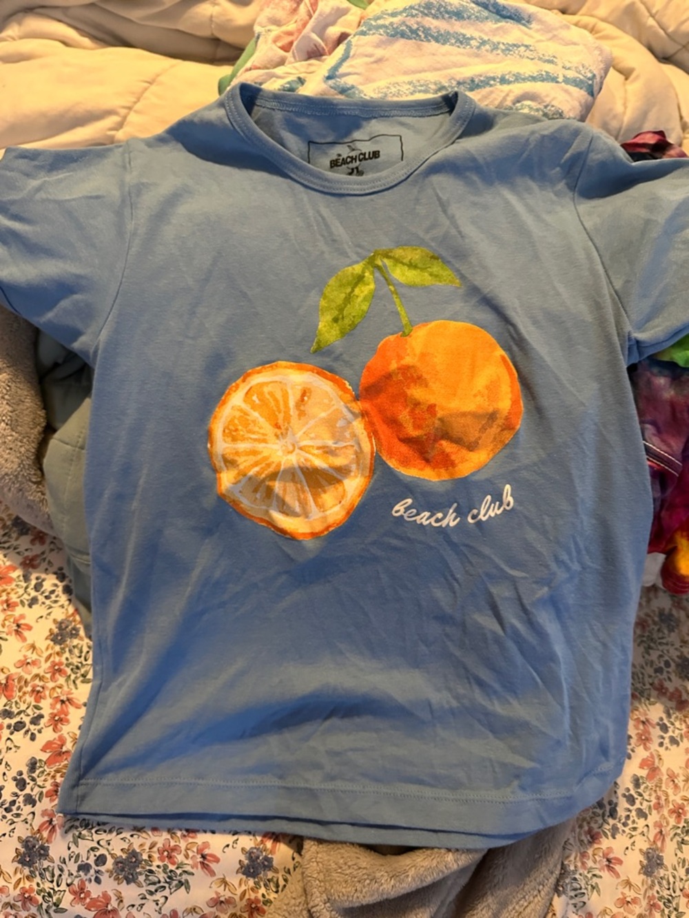 Beach club Blue Orange baby Tee